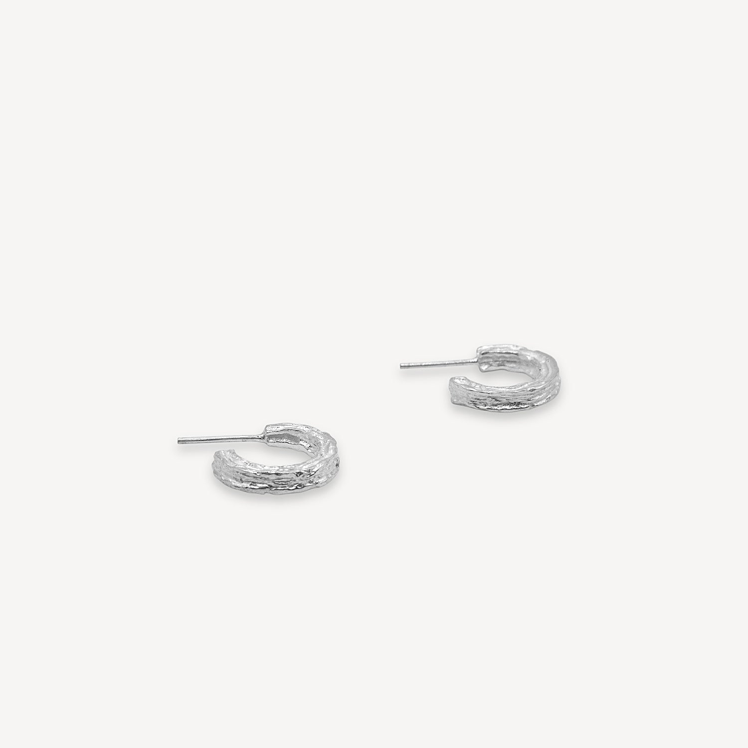 Petits anneaux texturés - Argent