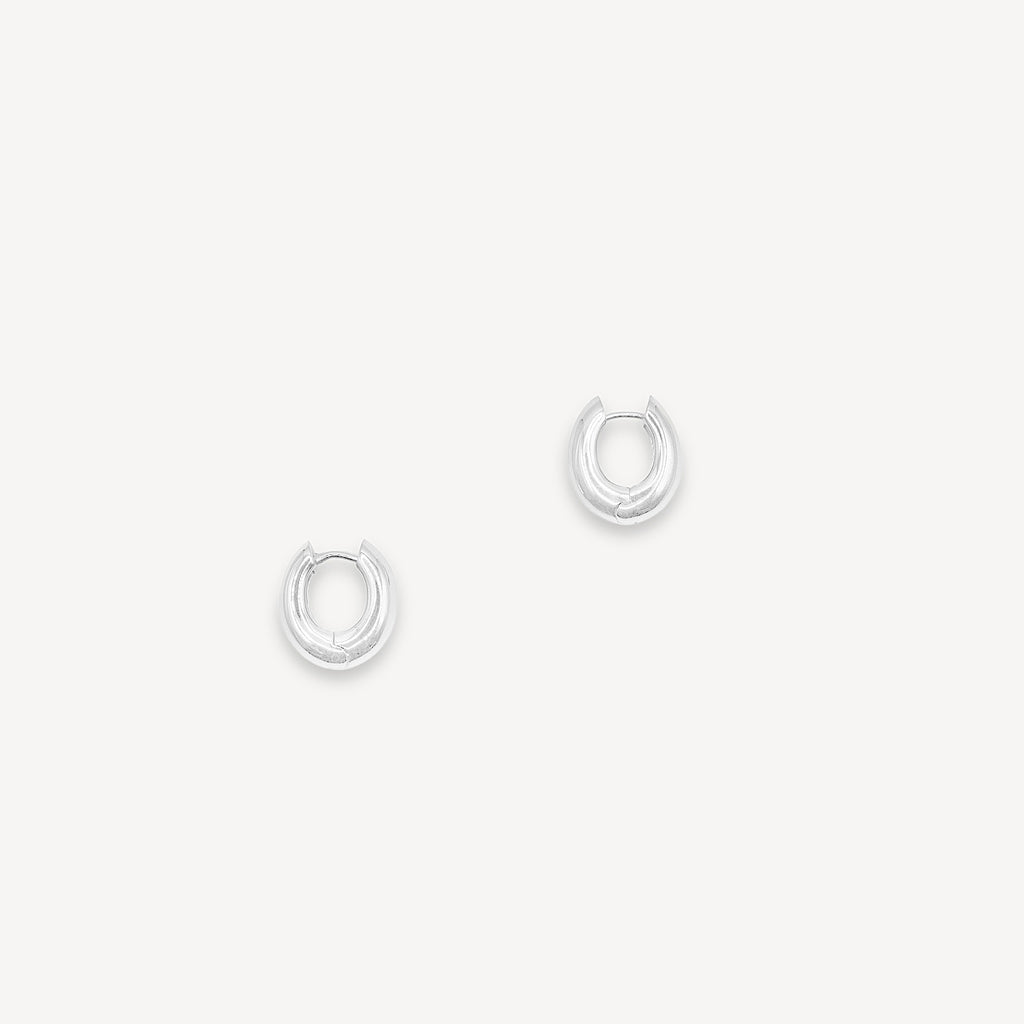 Boucles d'oreilles anneaux épaisses - Argent