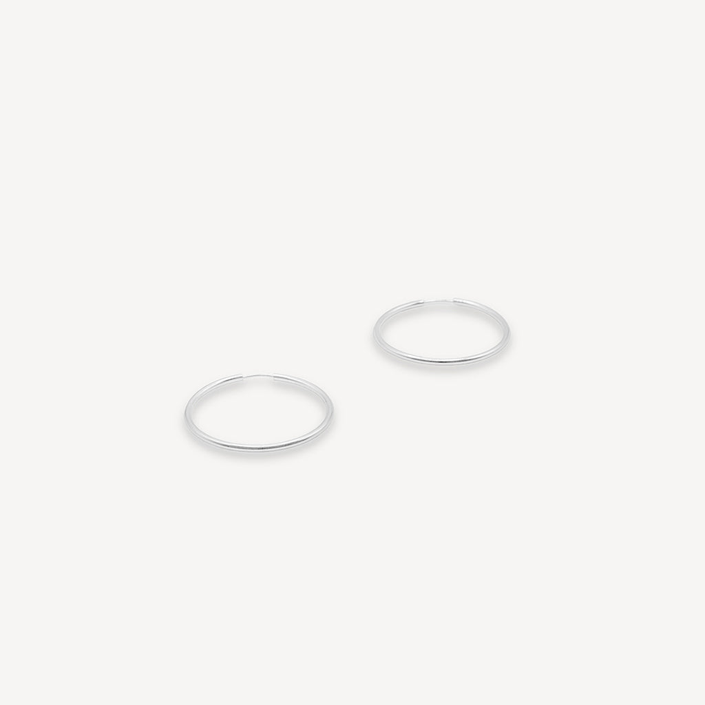Large Hoop Earrings - Silver