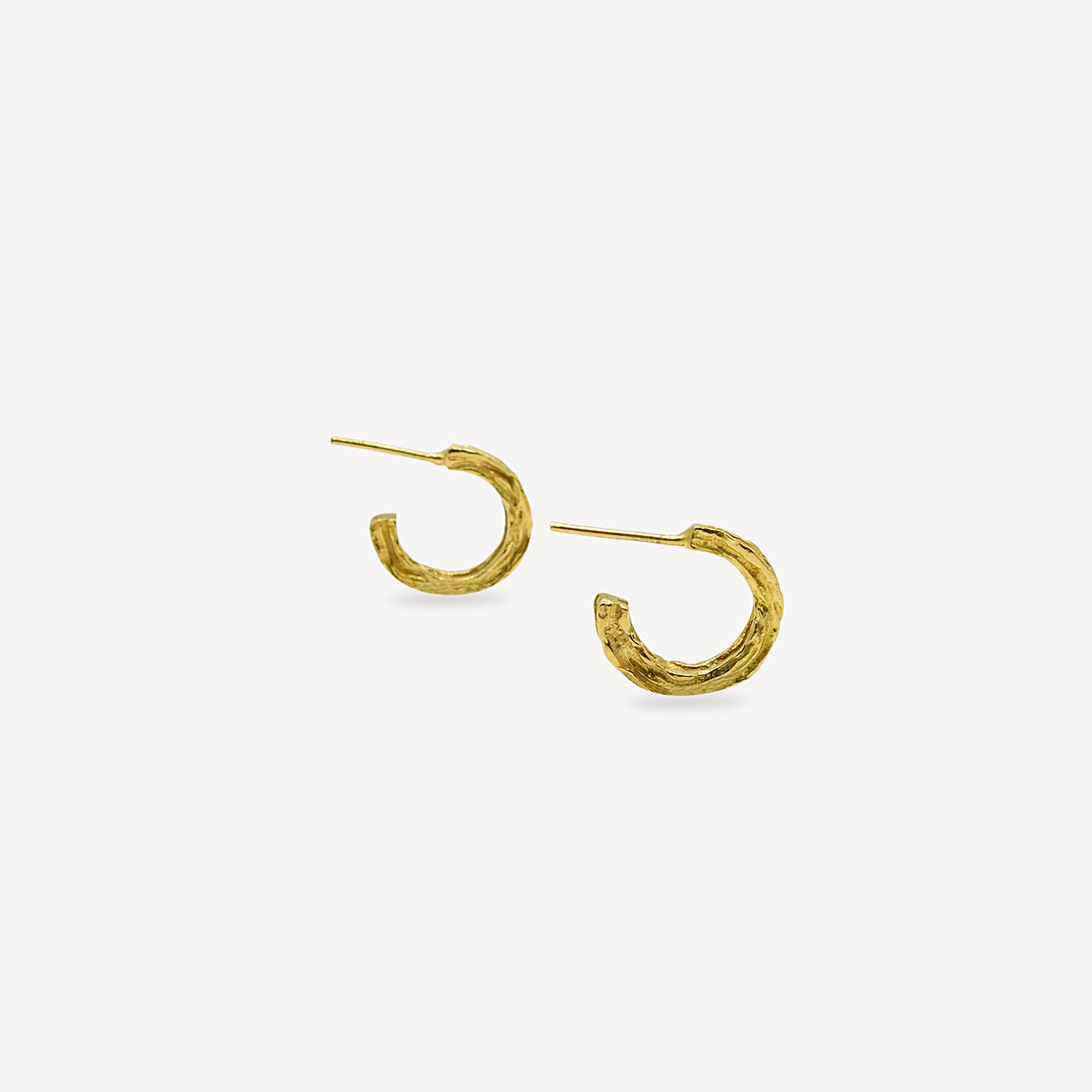 Petites Anneaux Texturées - Vermeil