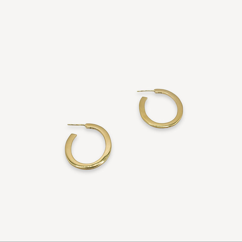 Anneaux plates moyennes - Vermeil