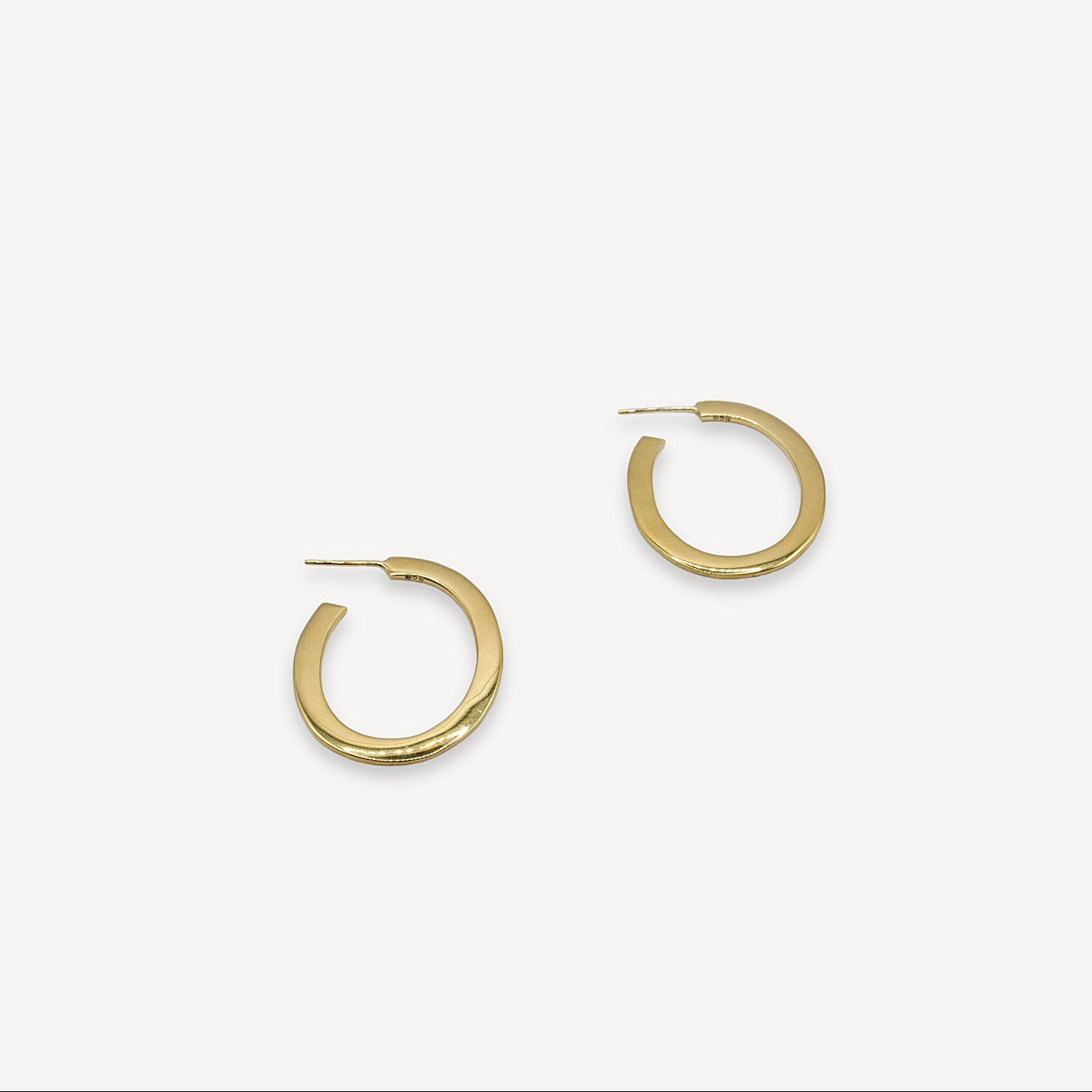 Anneaux plates moyennes - Vermeil