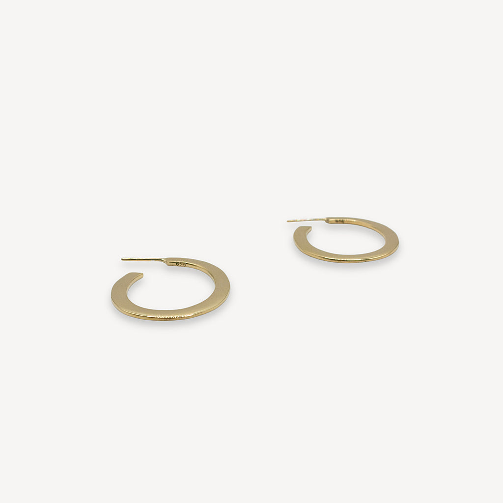 Anneaux plates moyennes - Vermeil