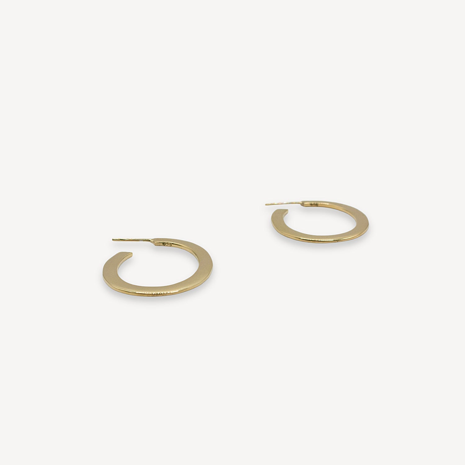 Anneaux plates moyennes - Vermeil