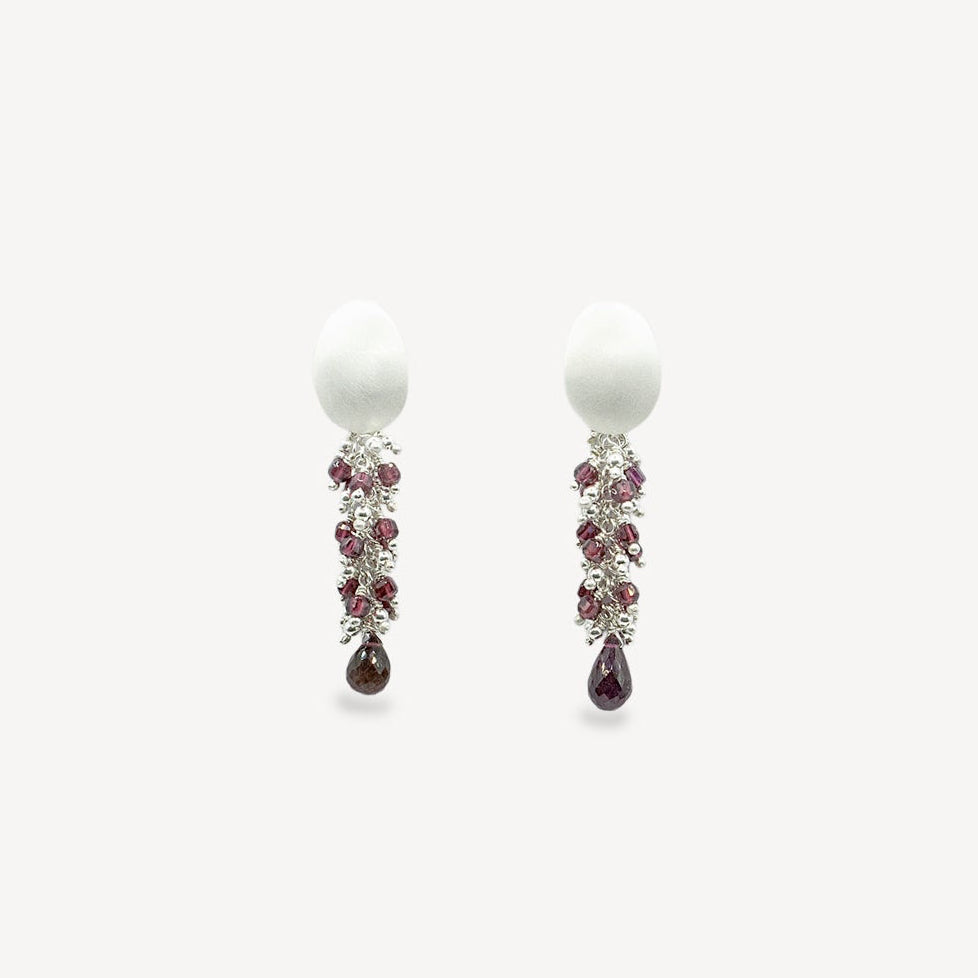 Boucles d'oreilles grenat de Grenade