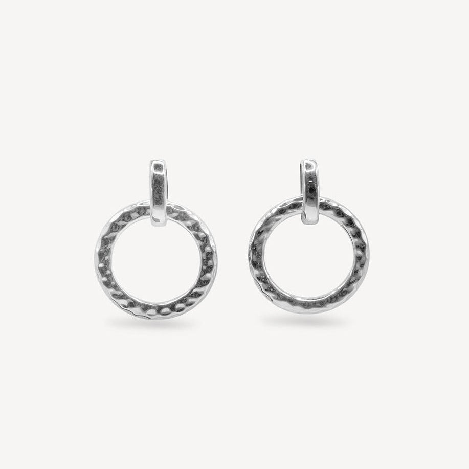 Boucles d'oreilles pendantes martelées