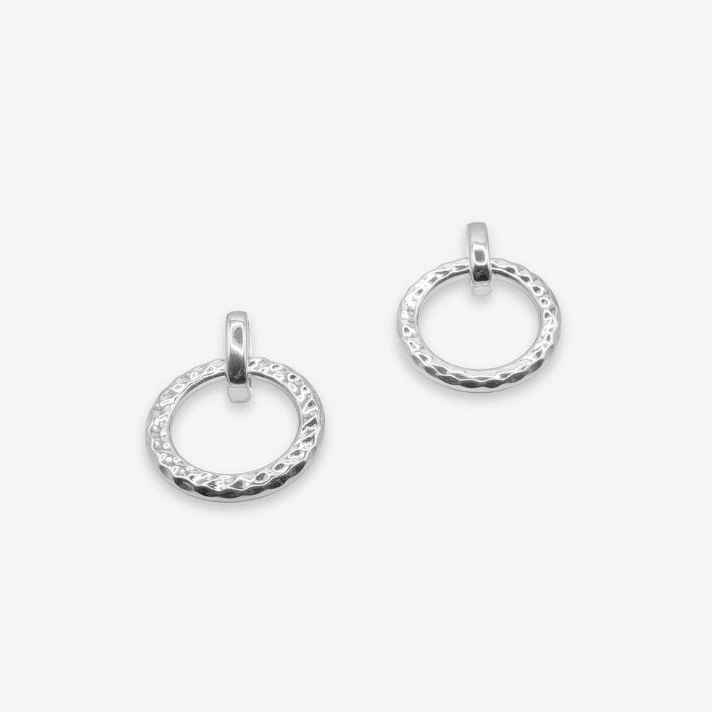 Boucles d'oreilles pendantes martelées
