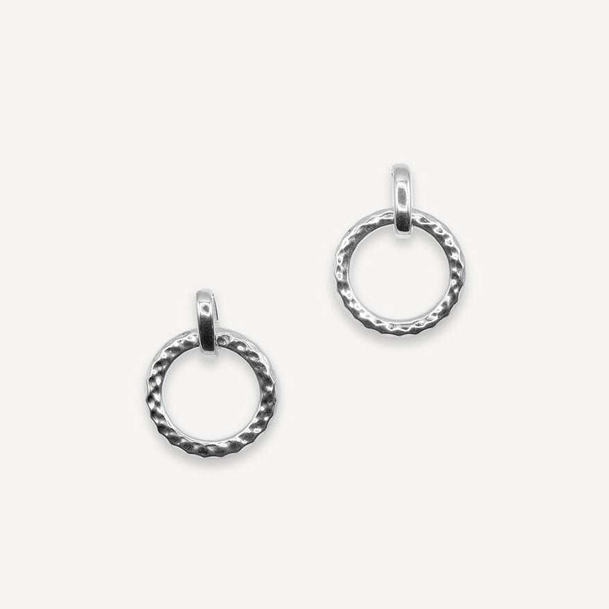 Boucles d'oreilles pendantes martelées