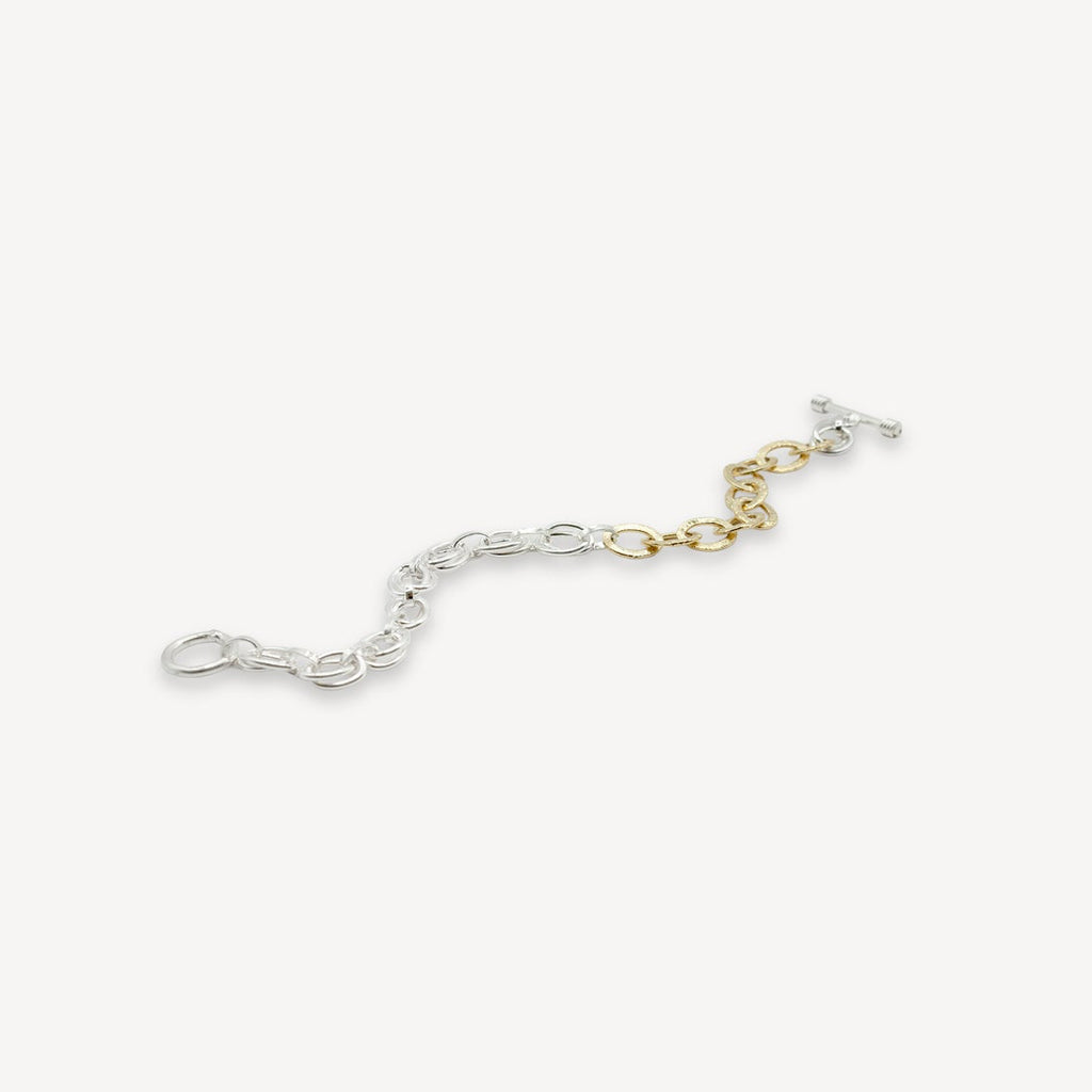 Bracelet à maillons en métaux mixtes