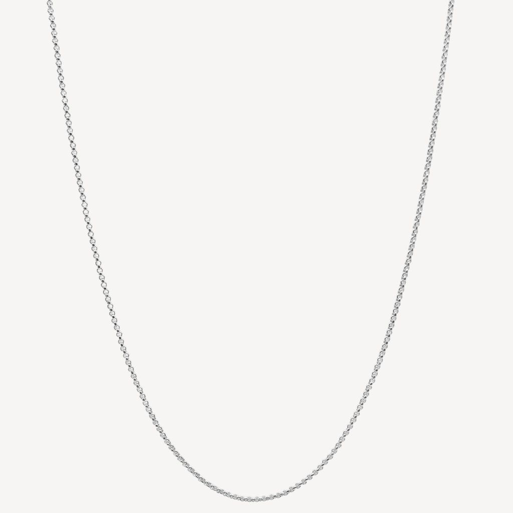 Micro Rolo Chain Necklace - Silver