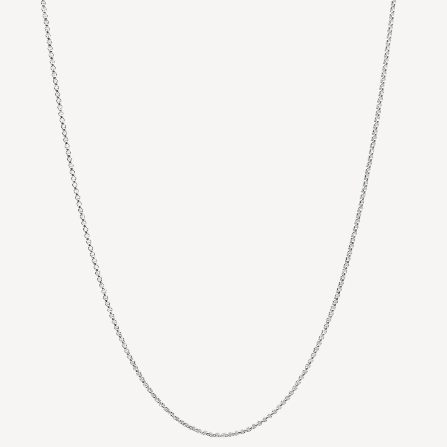 Micro Rolo Chain Necklace - Silver