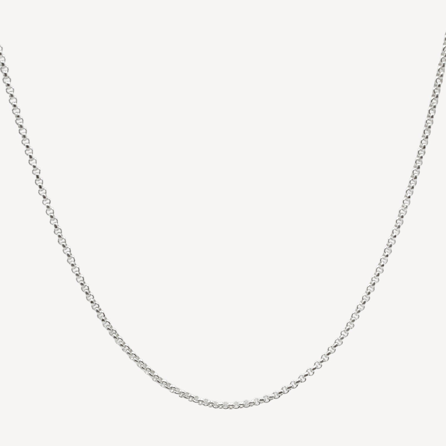 Micro Rolo Chain Necklace - Silver