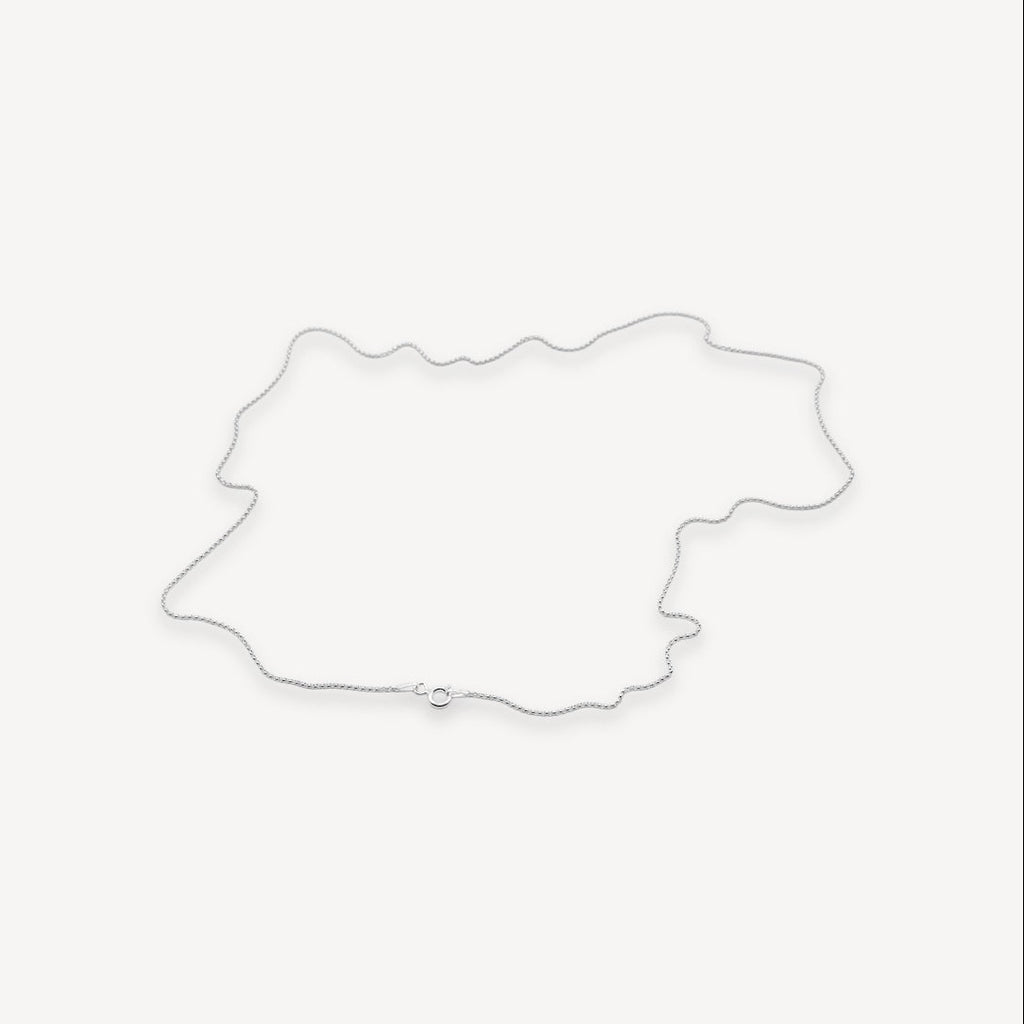 Micro Rolo Chain Necklace - Silver