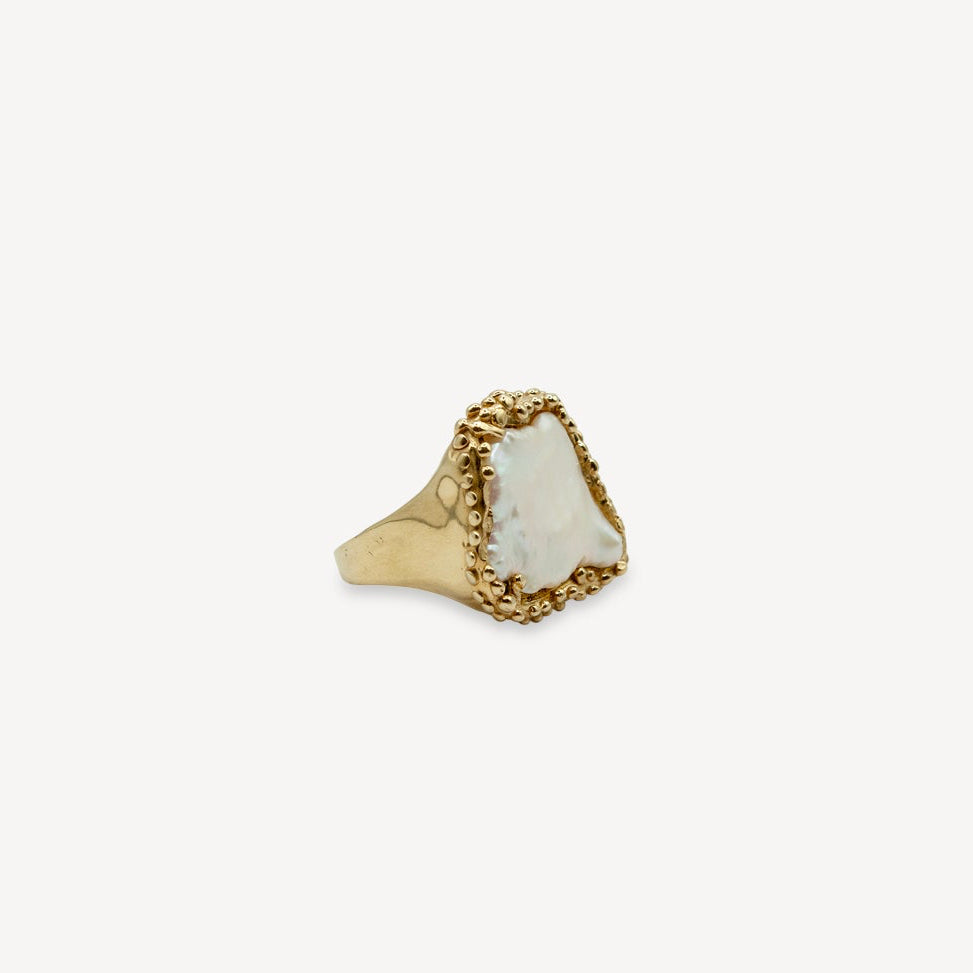 Bague Ornée de Perles - Vermeil