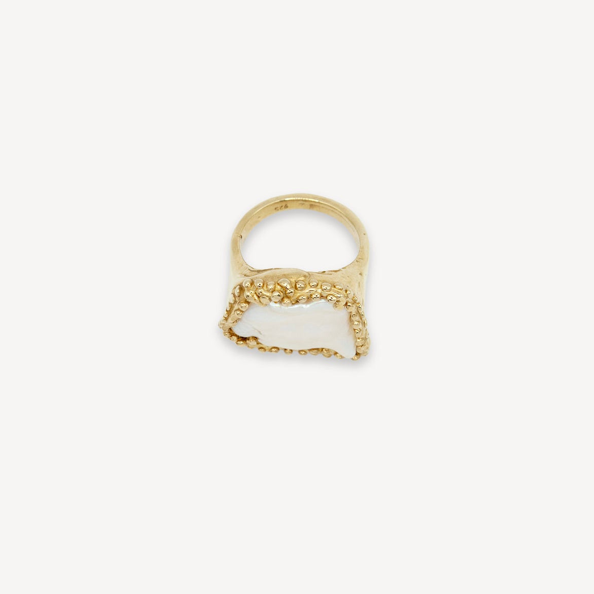 Bague Ornée de Perles - Vermeil