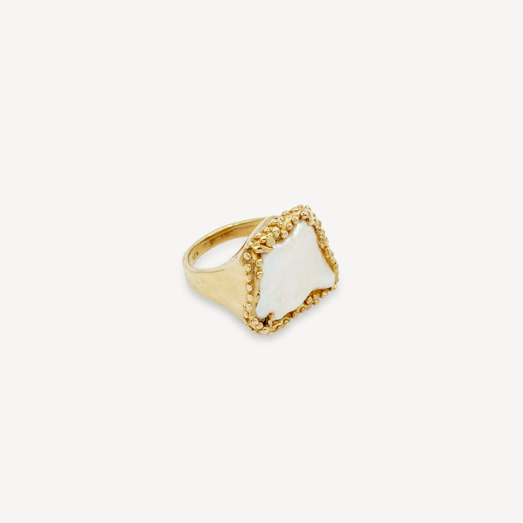 Bague Ornée de Perles - Vermeil