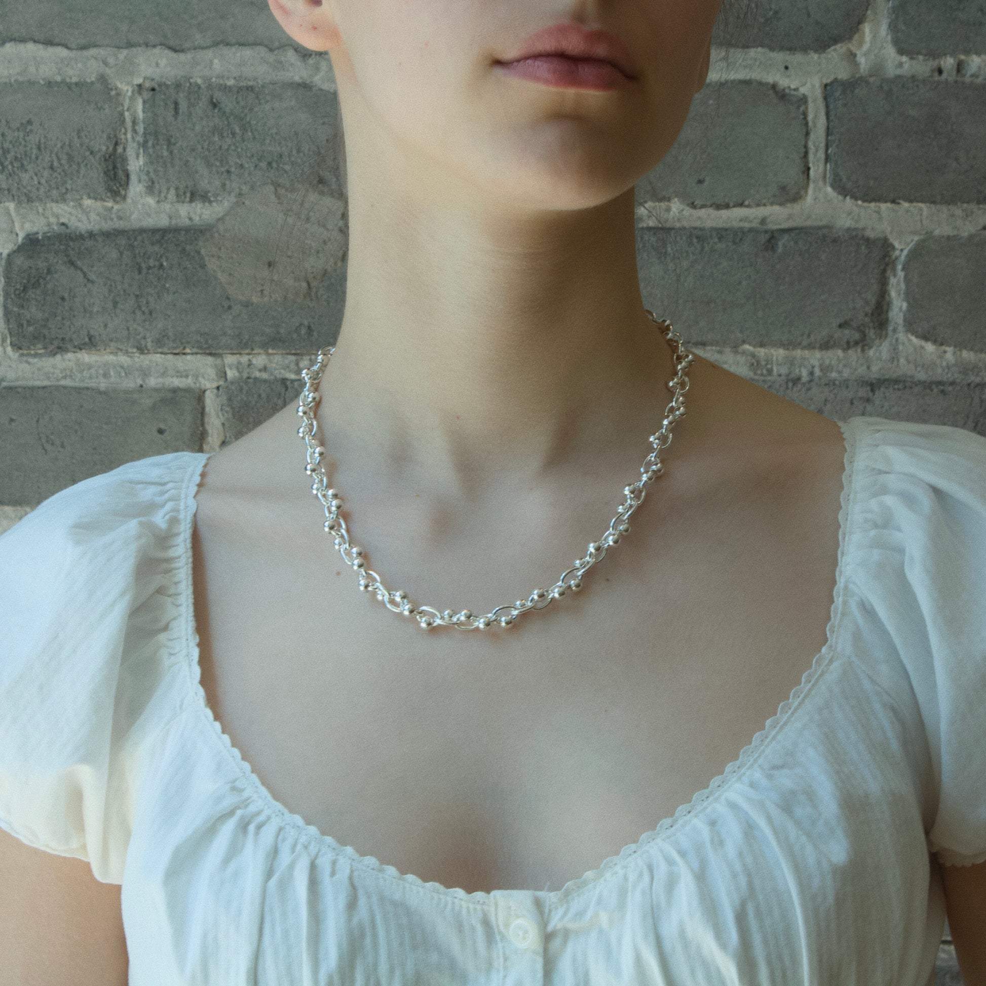 Studded Chain Necklace - Large