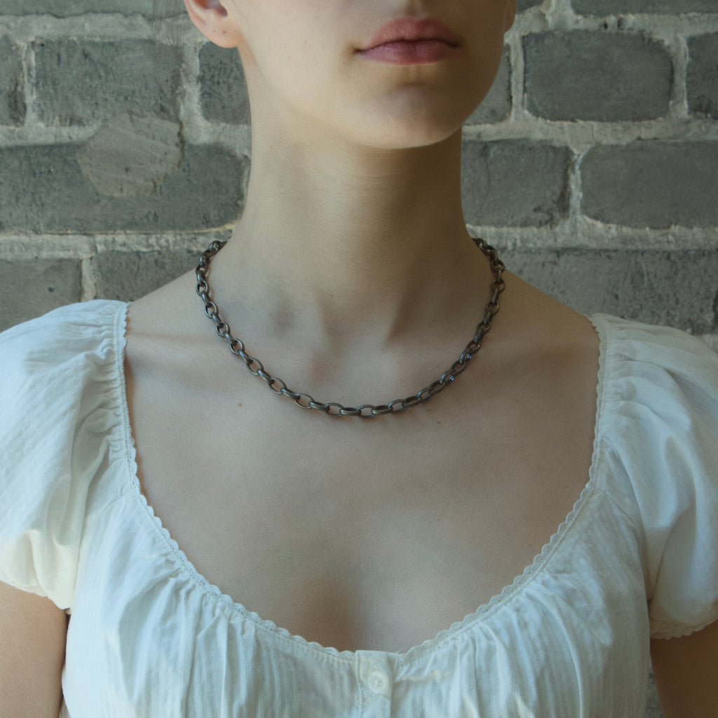 Collier chaîne oxydée