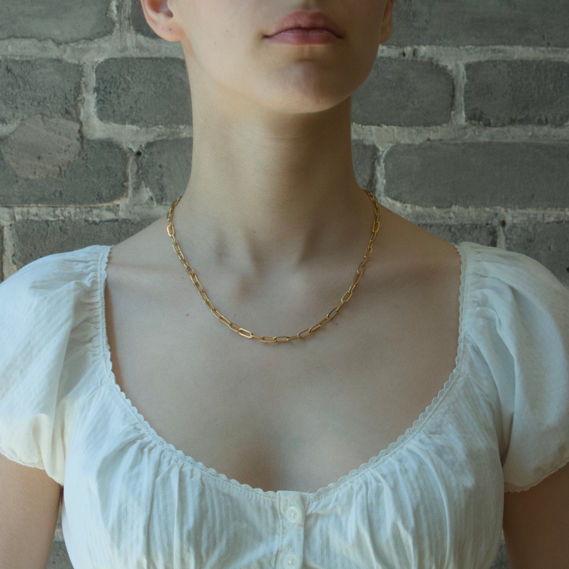 Paperclip Chain Necklace - Vermeil