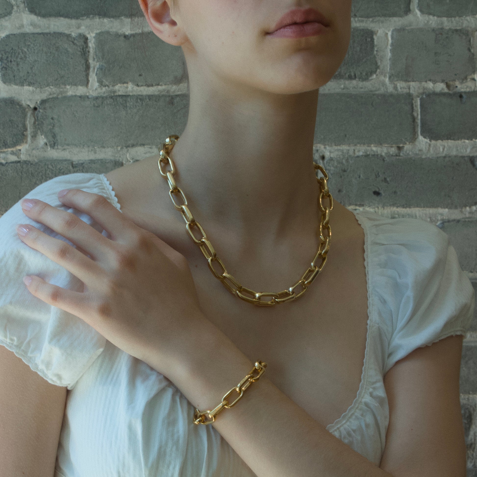 Bracelet à maillons épais - Vermeil
