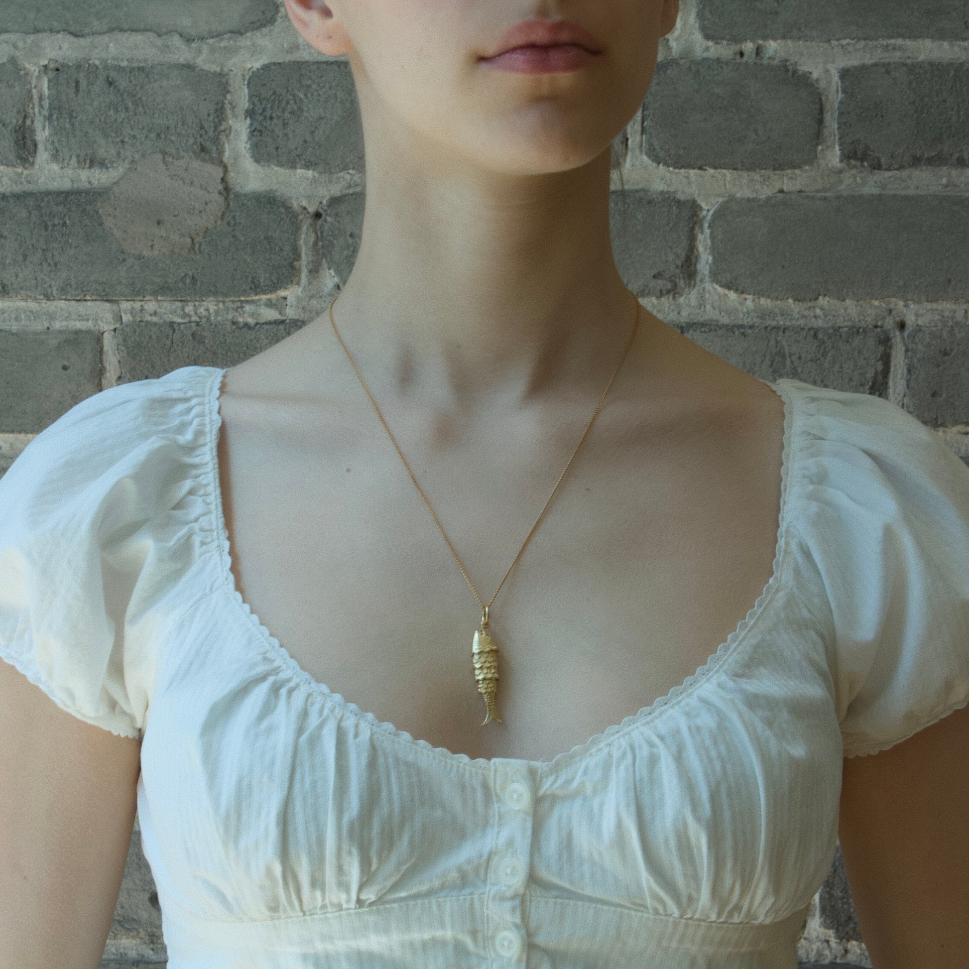 Articulated Fish Pendant - Vermeil