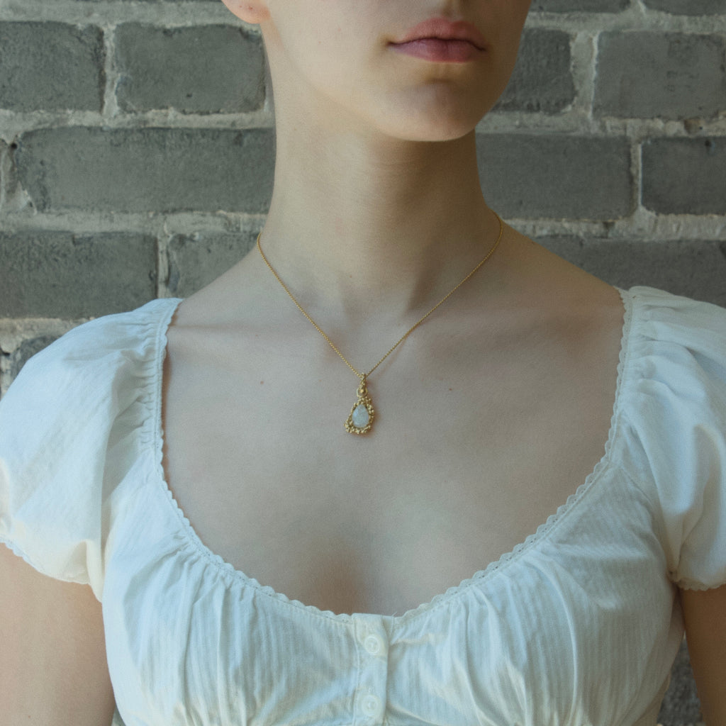Moonstone Pendant - Vermeil