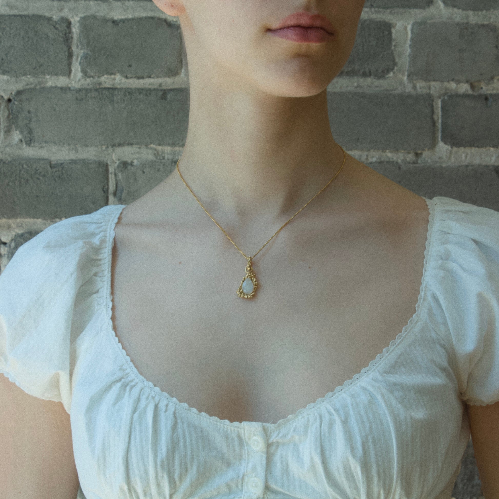 Moonstone Pendant - Vermeil