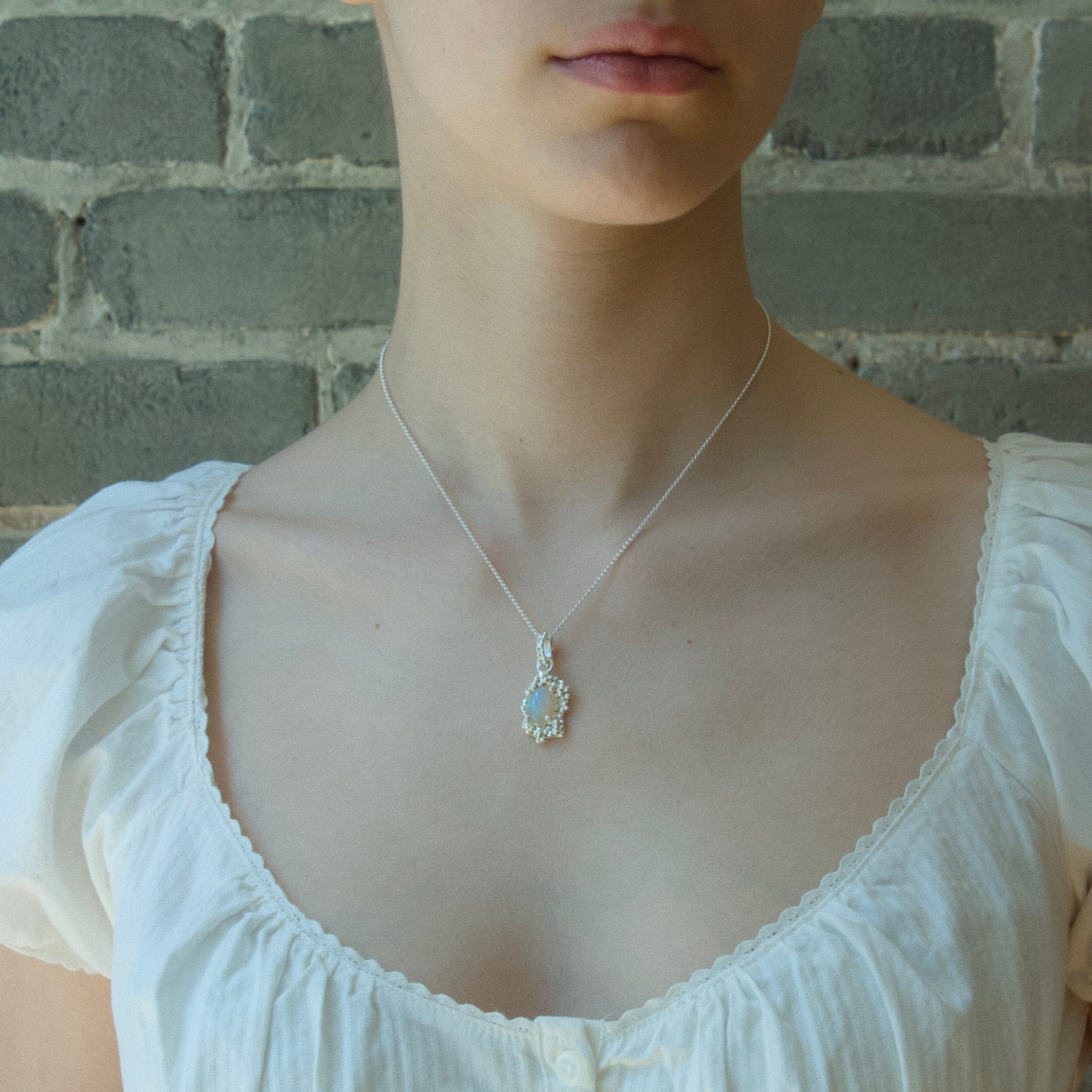 Opal Pendant - Silver