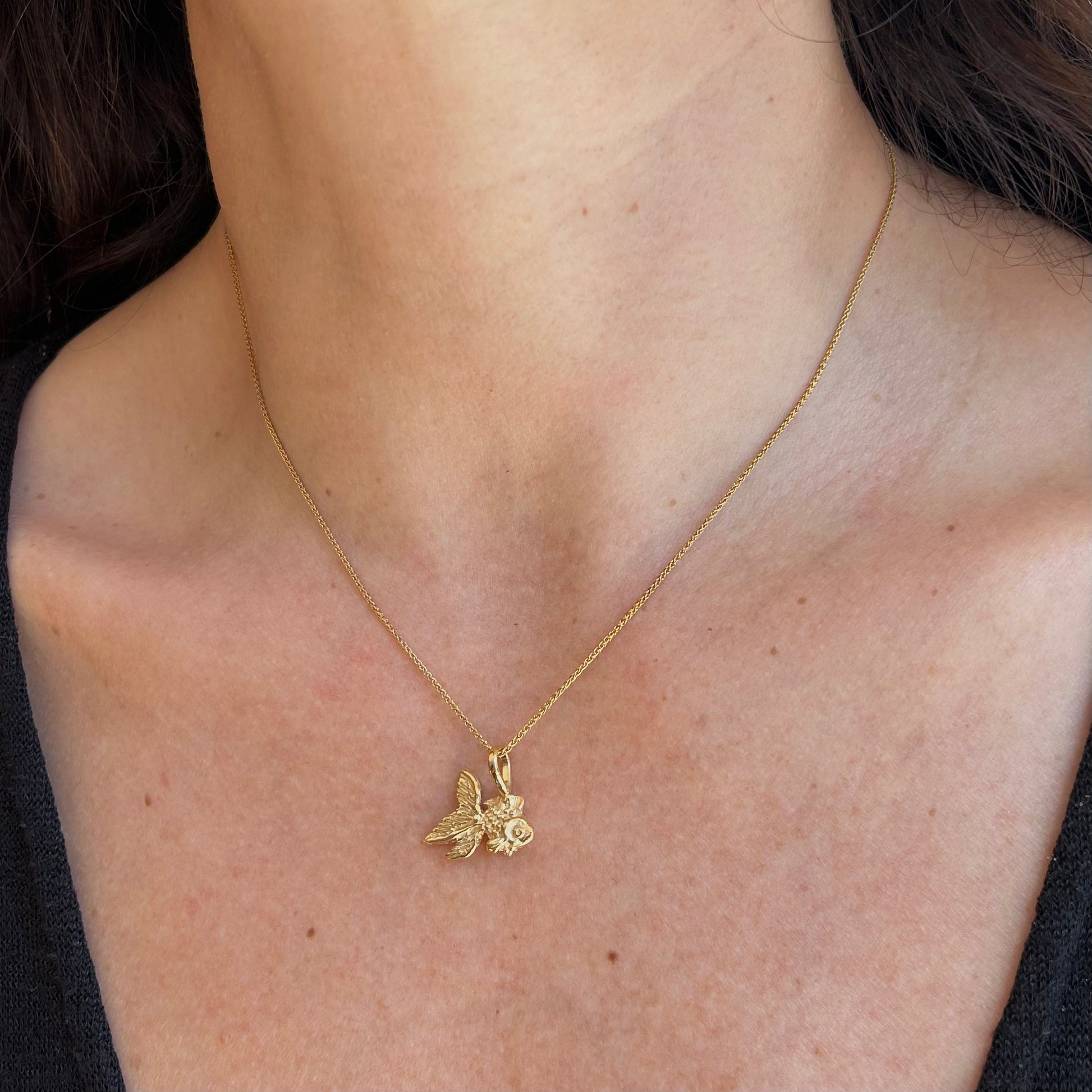 Guppy Pendant - Gold