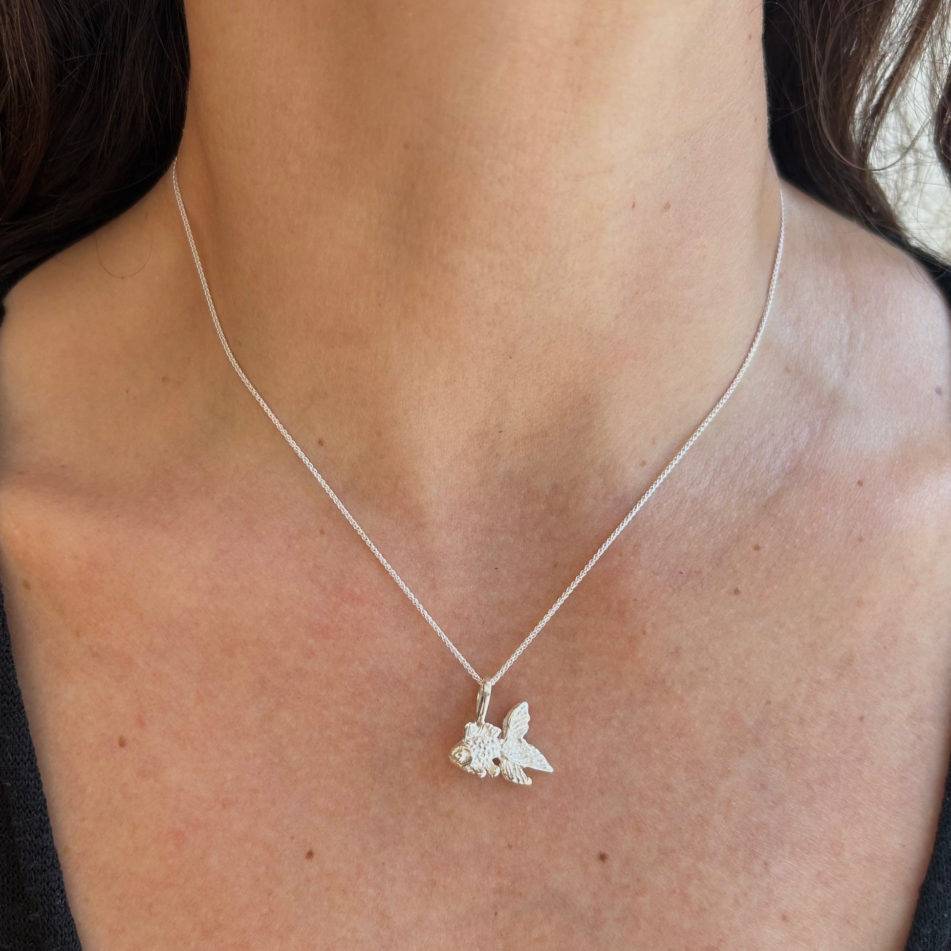 Guppy Pendant - Silver