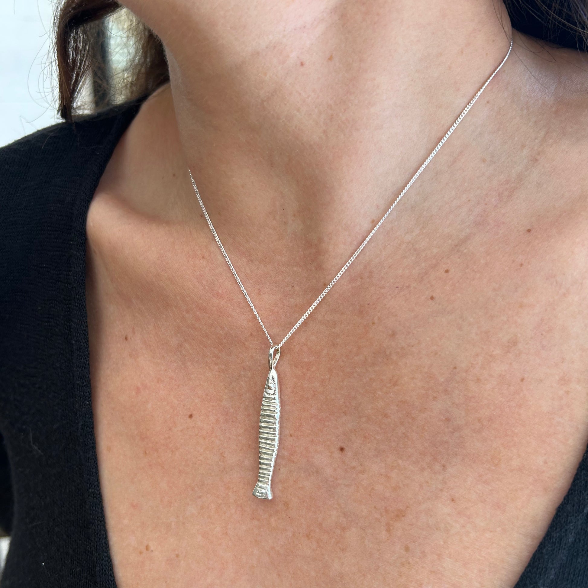 Sardine Pendant - Silver