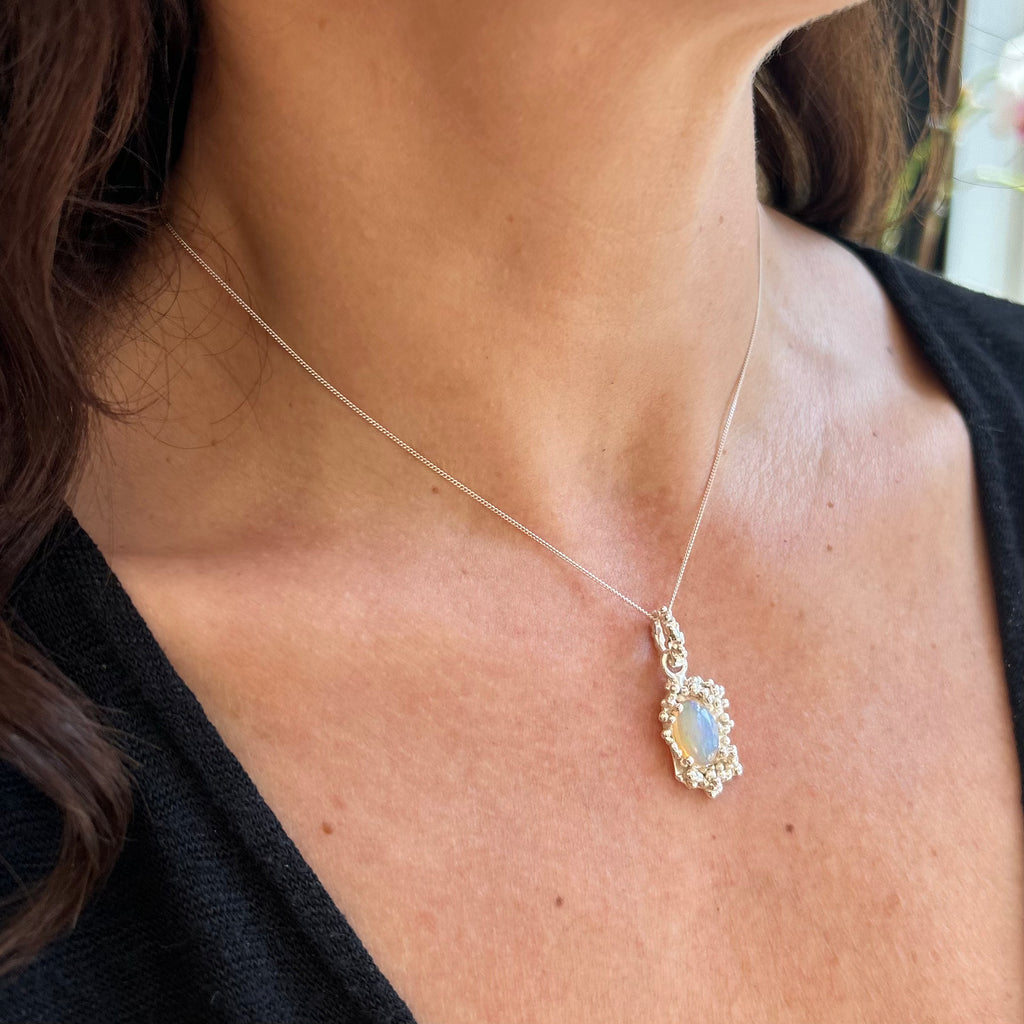 Opal Pendant - Silver