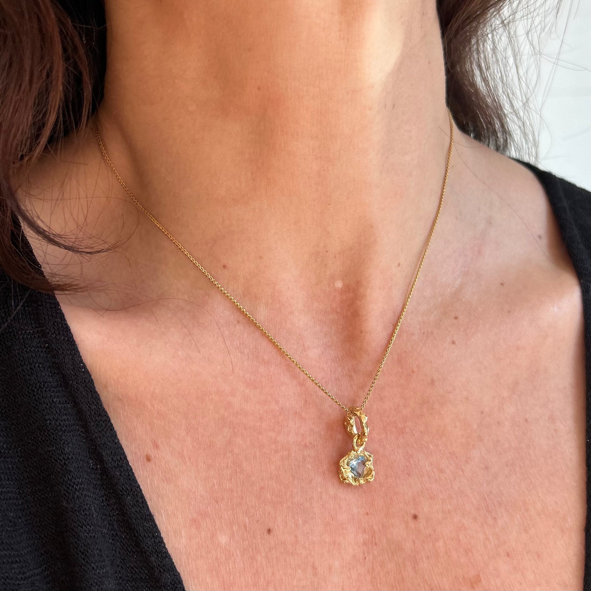 Pendentif Aquamarine - Vermeil