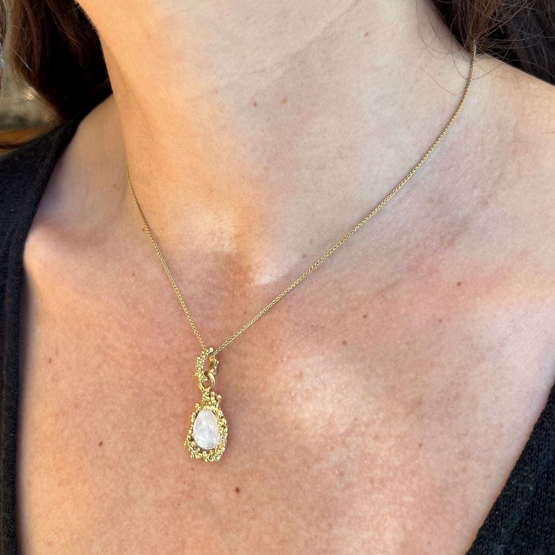 Moonstone Pendant - Vermeil
