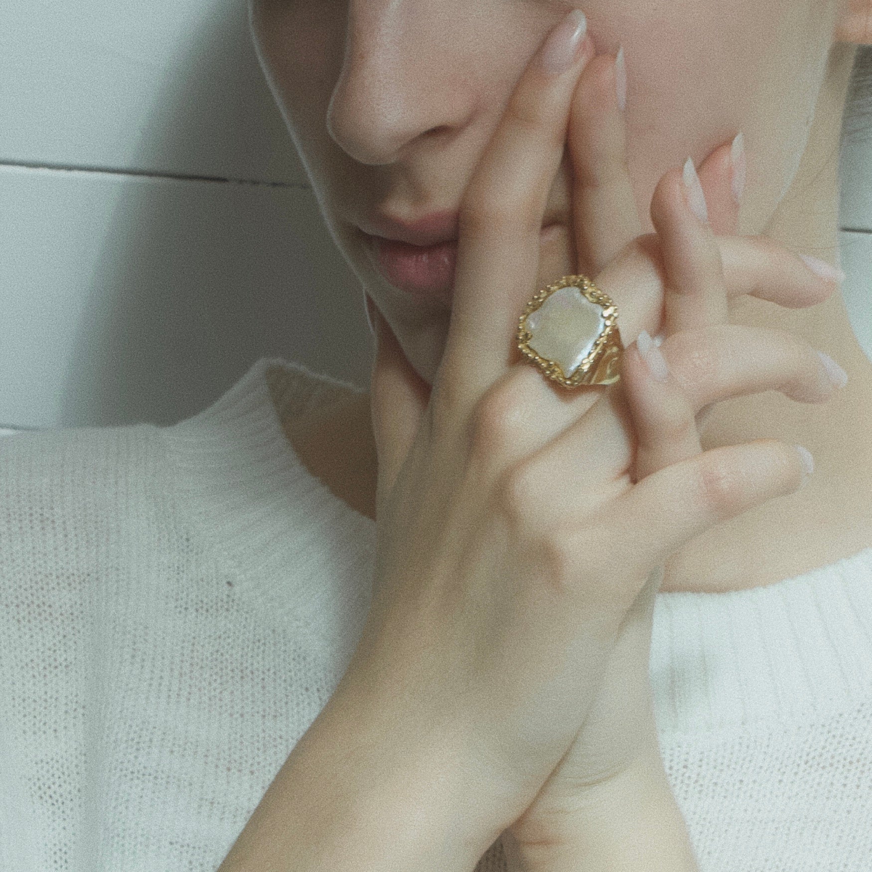 Bague Ornée de Perles - Vermeil