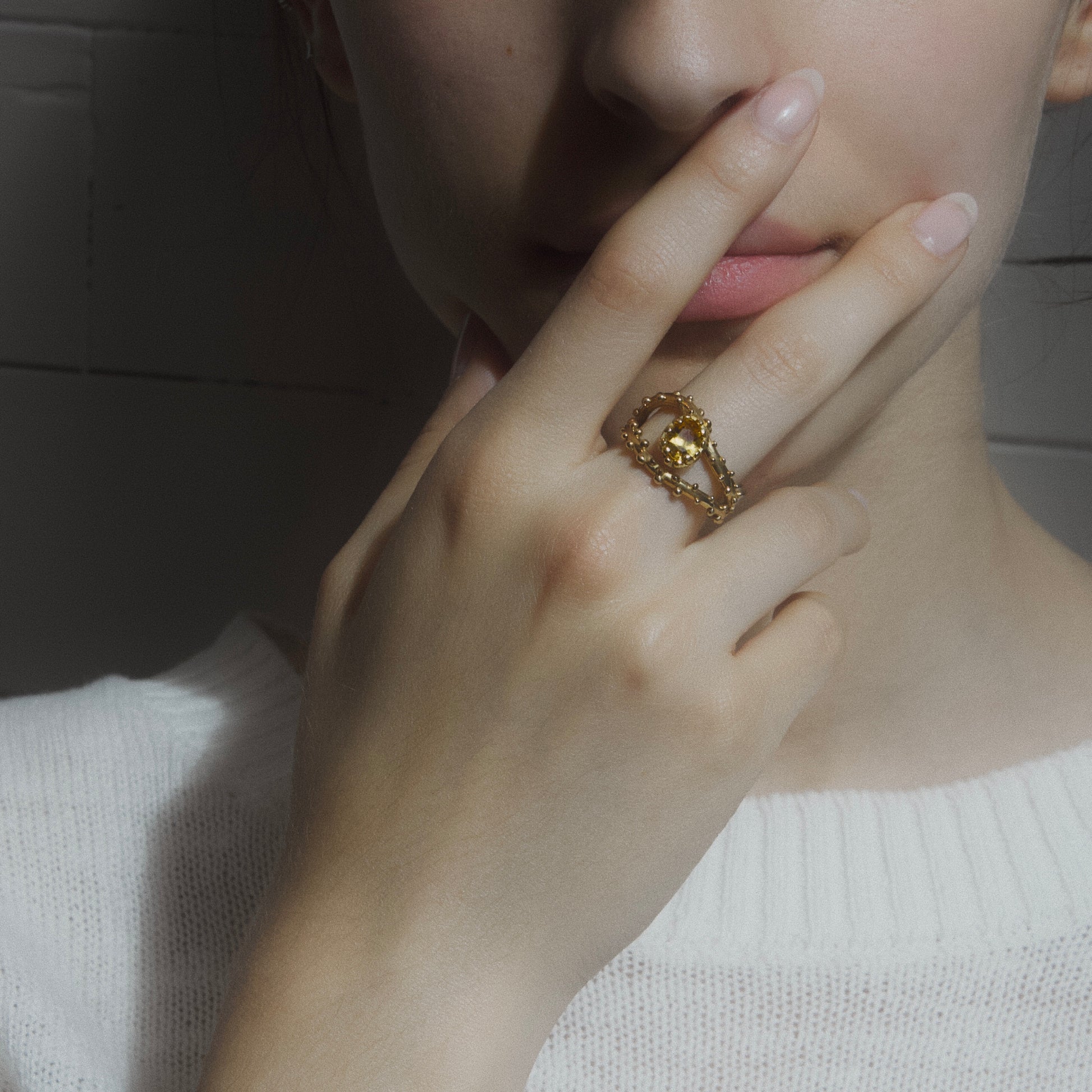 Bague en citrine - Vermeil