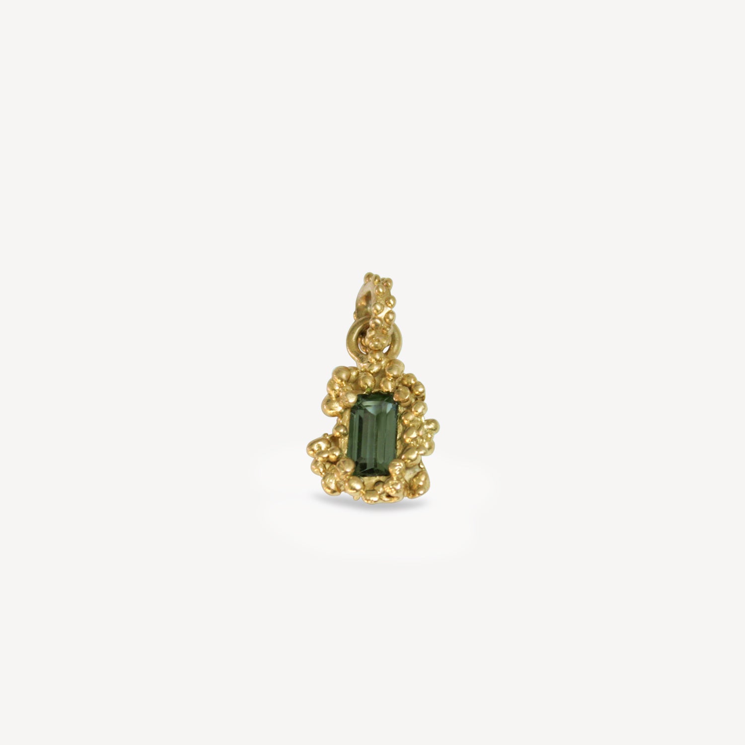 Green Tourmaline Pendant - Vermeil