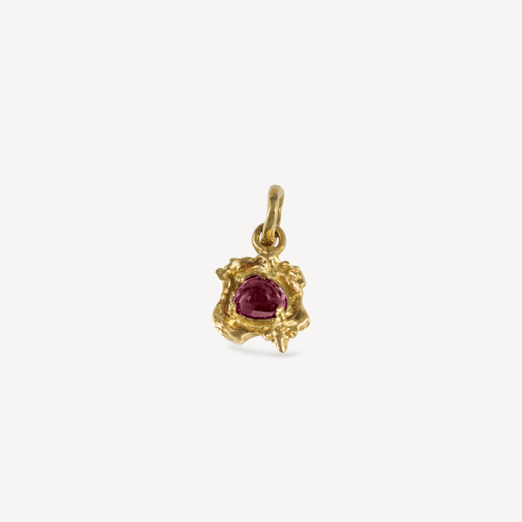 Pink Tourmaline Pendant - Vermeil