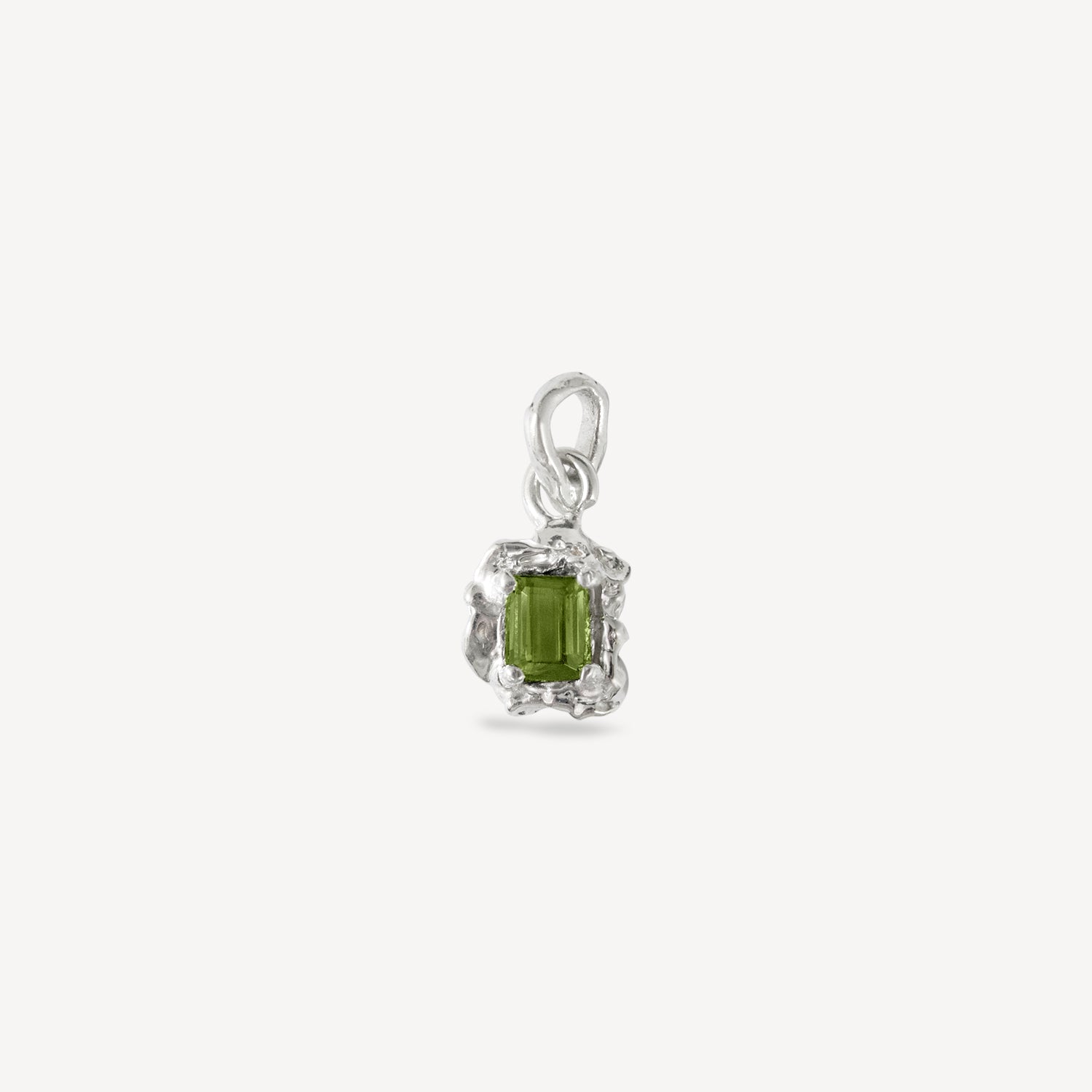 Green Tourmaline Pendant - Silver