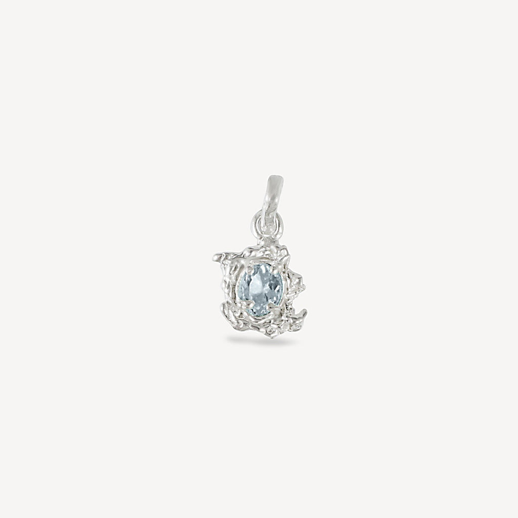 Aquamarine Pendant - Silver