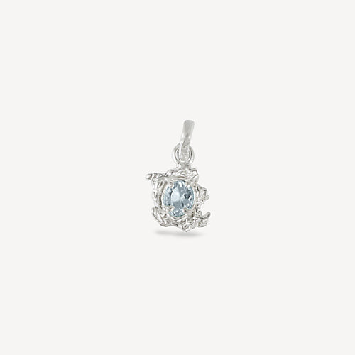 Aquamarine Pendant - Silver