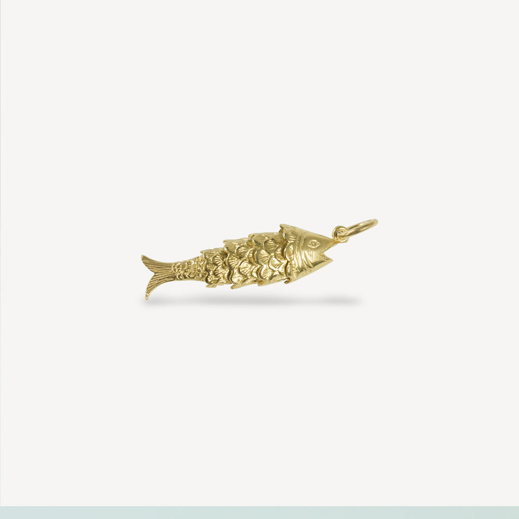 Articulated Fish Pendant - Vermeil
