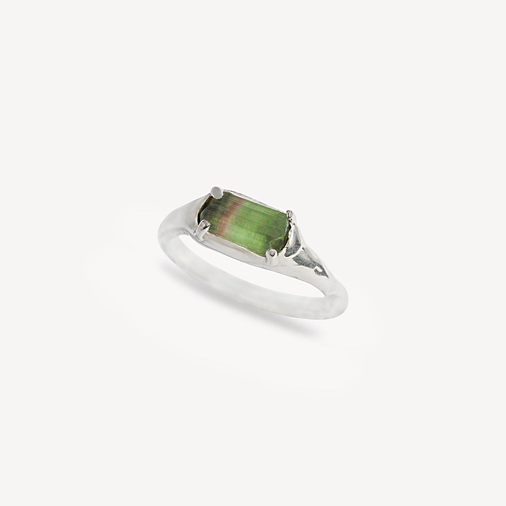Tourmaline Signet Ring - Silver