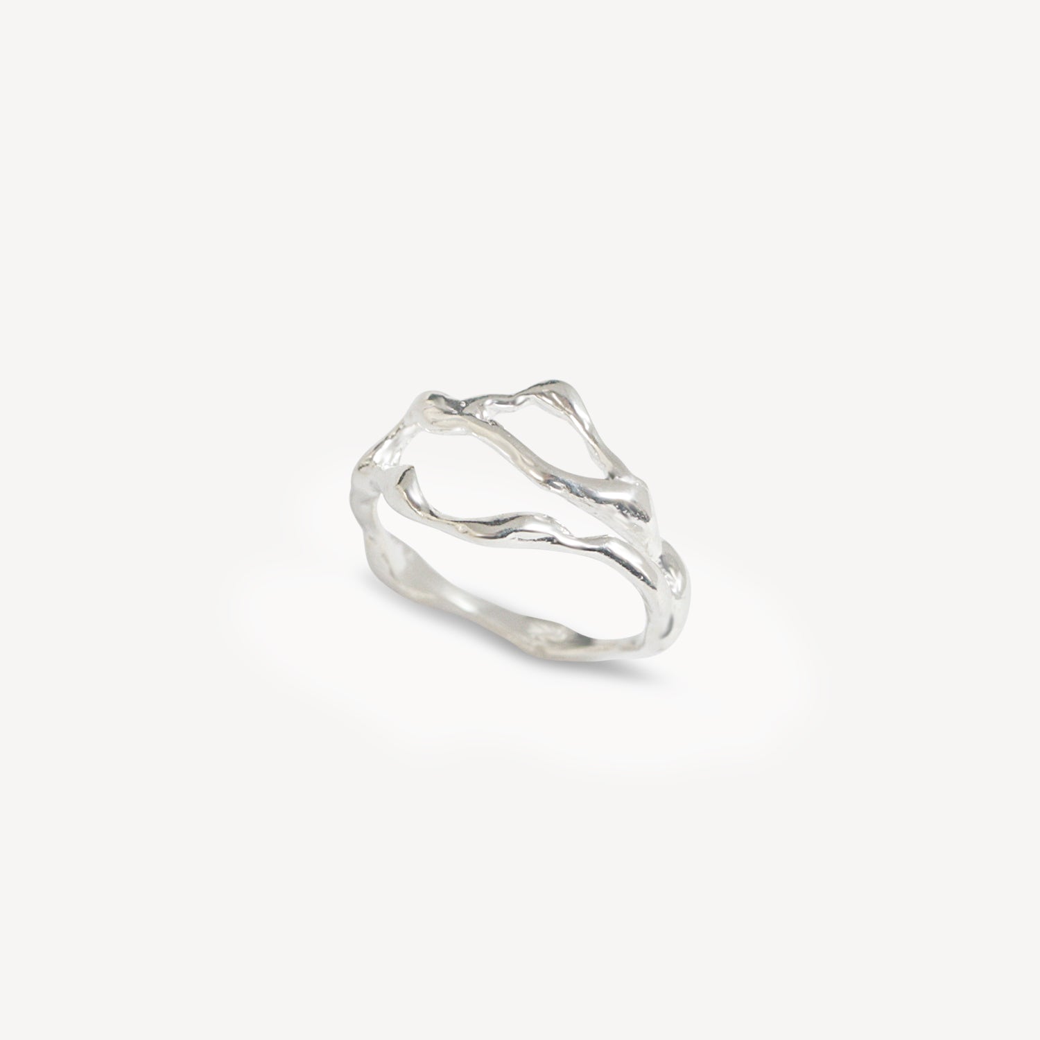 Medium Liquid Ring - Silver