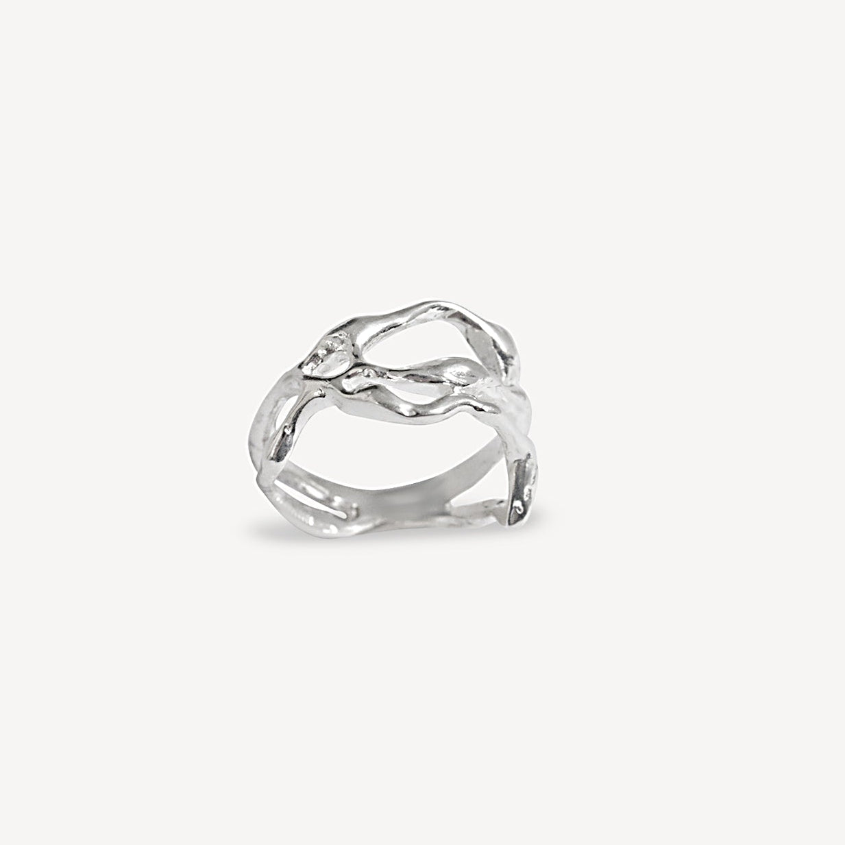 Large Liquid Ring - Silver
