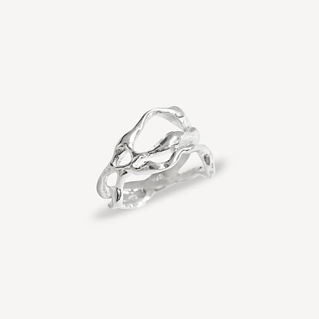 Anneau liquide grand format - Argent