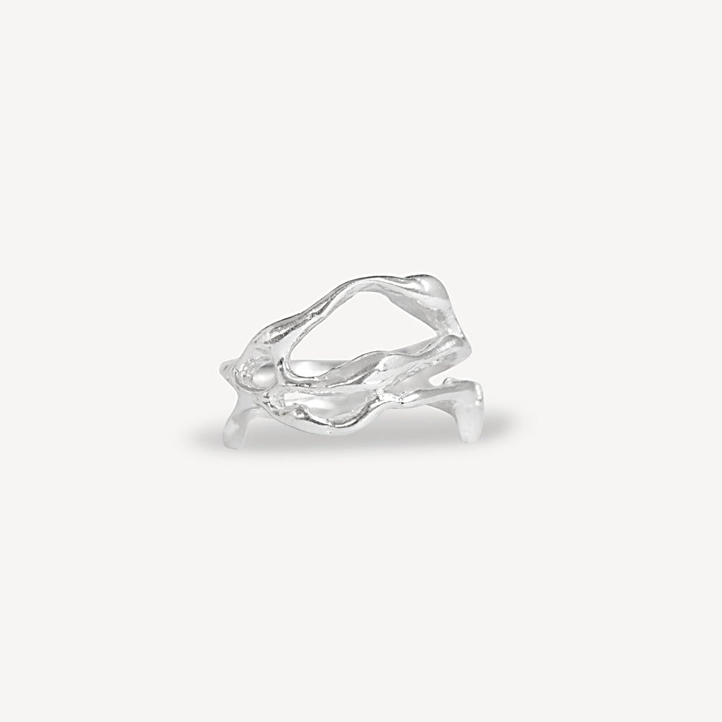 Anneau liquide grand format - Argent