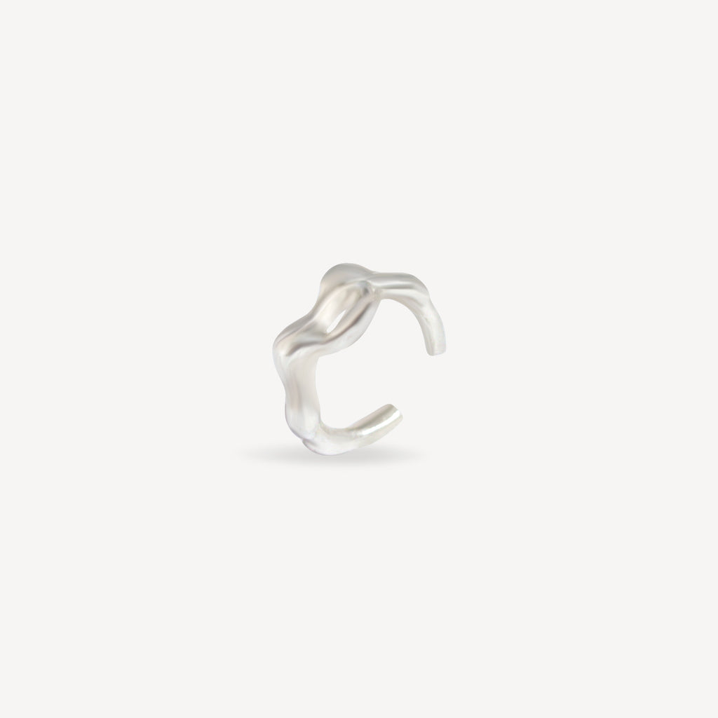 Liquid Ear Cuff - Silver