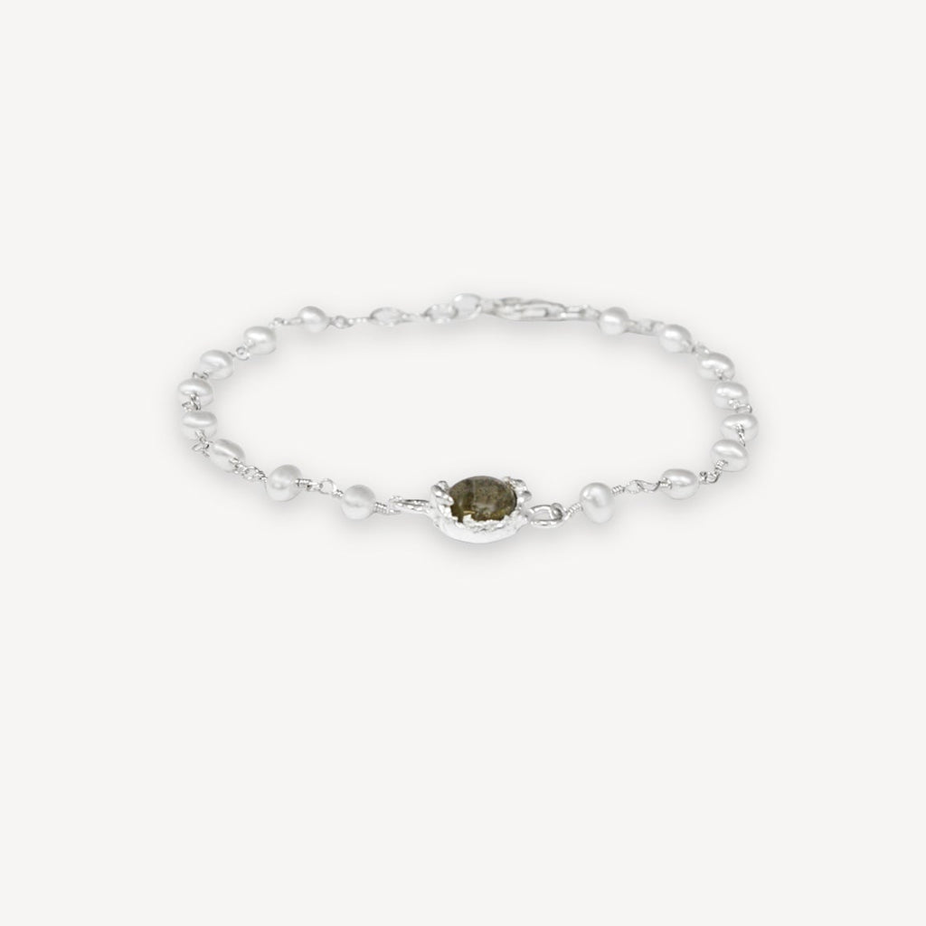 Labradorite & Pearl Bracelet