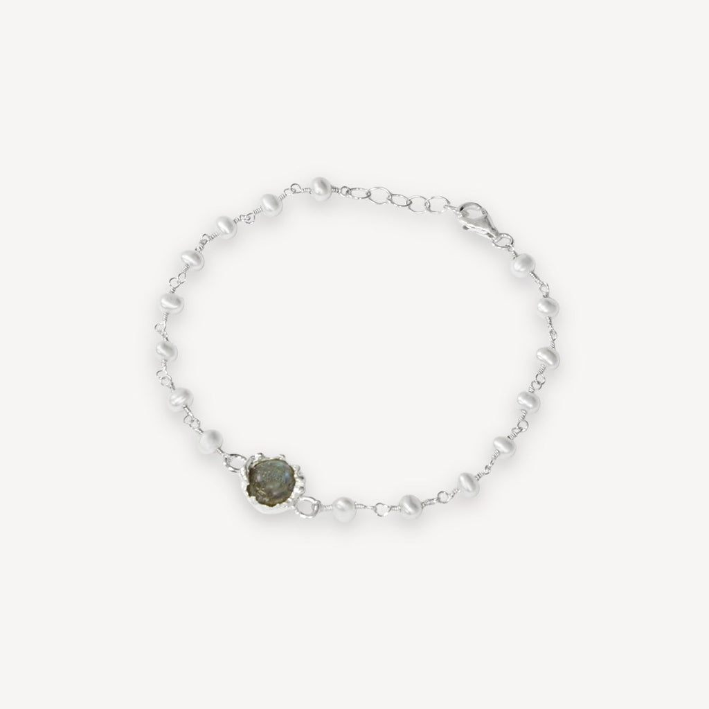 Labradorite & Pearl Bracelet